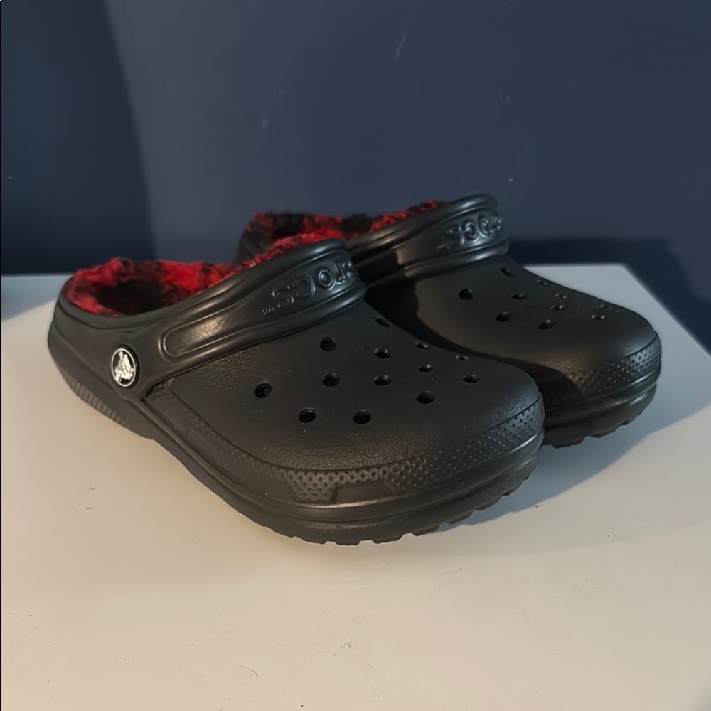Kids Black and Red Crocs